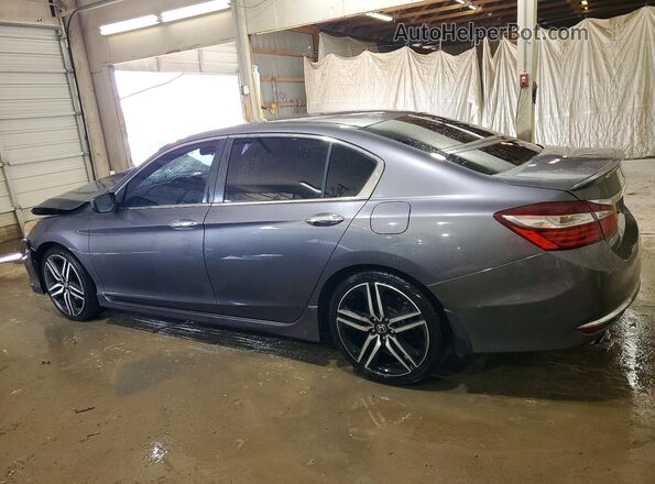 1HGCR2F50GA067320 2016 HONDA ACCORD Gray Trasero izquierdo