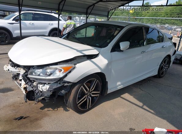 1HGCR2F50GA104897 2016 HONDA ACCORD White Առջևի ձախ երեք քառորդ տեսարան