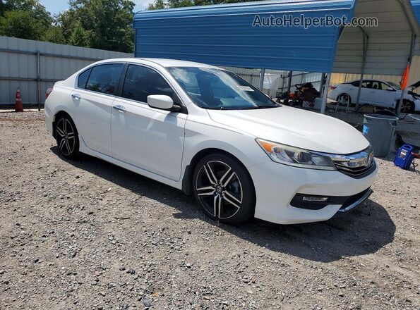 1HGCR2F50GA128052 2016 HONDA ACCORD Белый Передняя правая четверть