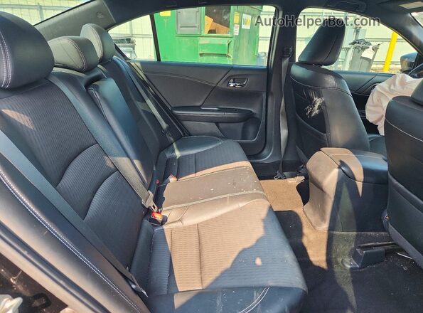 1HGCR2F50GA163416 2016 HONDA ACCORD Black Widok tylnych siedzeń