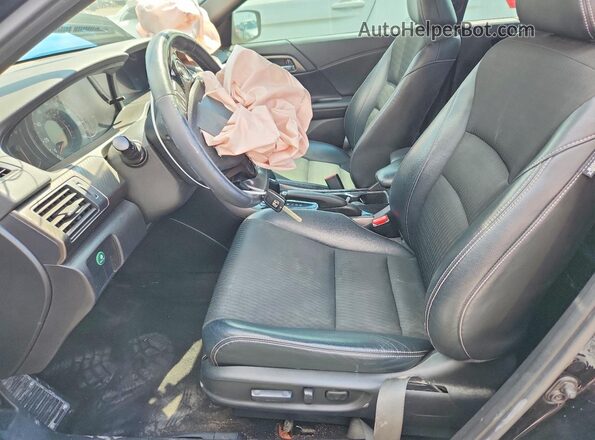 1HGCR2F50GA163416 2016 HONDA ACCORD Black Widok wnętrza z przodu