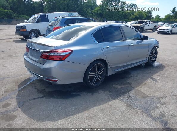 1HGCR2F50HA064919 2017 HONDA ACCORD Серебряный Задняя правая четверть