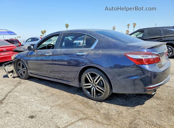 1HGCR2F50HA085818 2017 HONDA ACCORD Blue Rear left