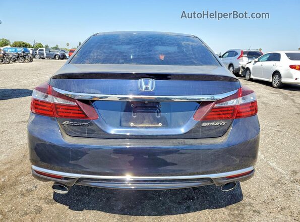 1HGCR2F50HA085818 2017 HONDA ACCORD Blue Rear view