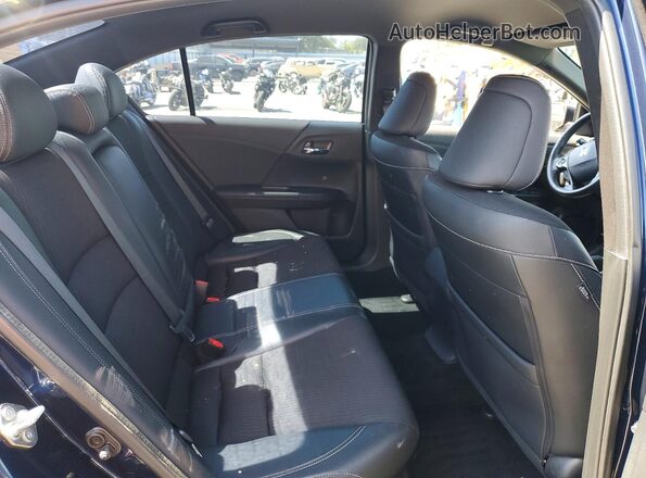 1HGCR2F50HA085818 2017 HONDA ACCORD Blue Rear seats view