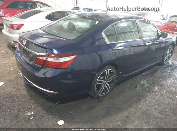 1HGCR2F51GA130666 2016 HONDA ACCORD Blue Հետևի աջ