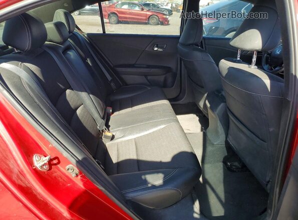 1HGCR2F51GA178426 2016 HONDA ACCORD Red Rear seats view