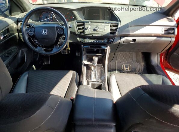 1HGCR2F51GA178426 2016 HONDA ACCORD Red Dashboard view