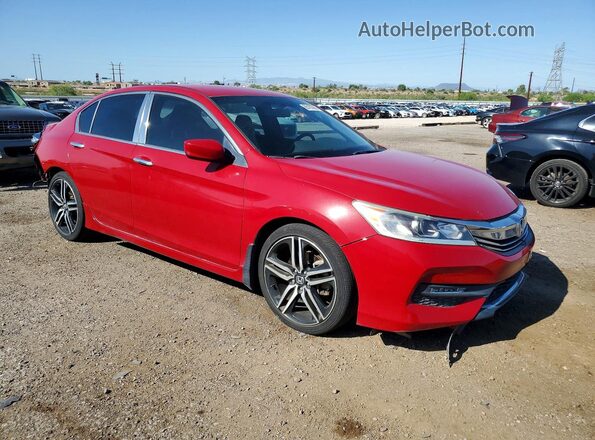 1HGCR2F51GA178426 2016 HONDA ACCORD Red Front right