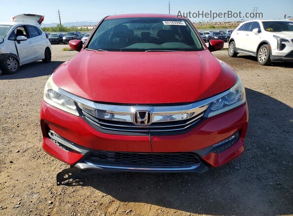 1HGCR2F51GA178426 2016 HONDA ACCORD Red Front view