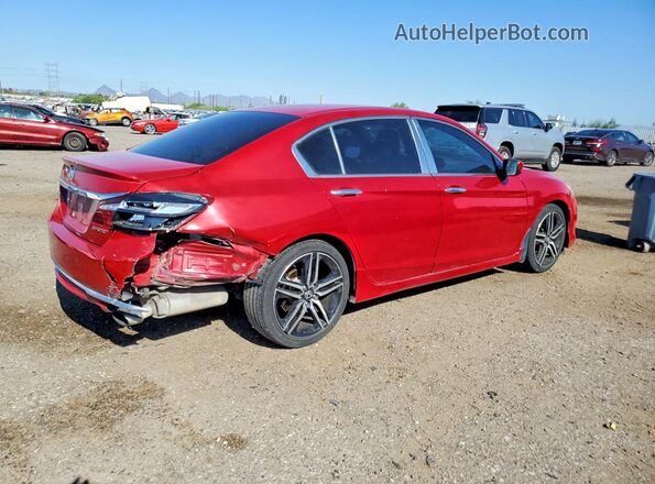 1HGCR2F51GA178426 2016 HONDA ACCORD Red Rear right