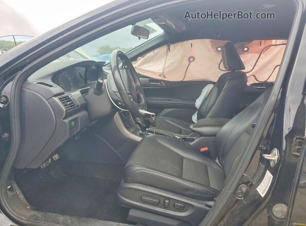 1HGCR2F51HA100214 2017 HONDA ACCORD Black Вид салону спереду