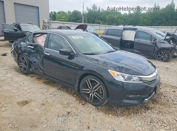 1HGCR2F51HA100214 2017 HONDA ACCORD Black Передня права чверть