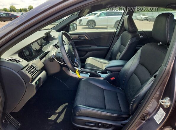 1HGCR2F51HA237704 2017 HONDA ACCORD Gray წინა სალონის ხედი
