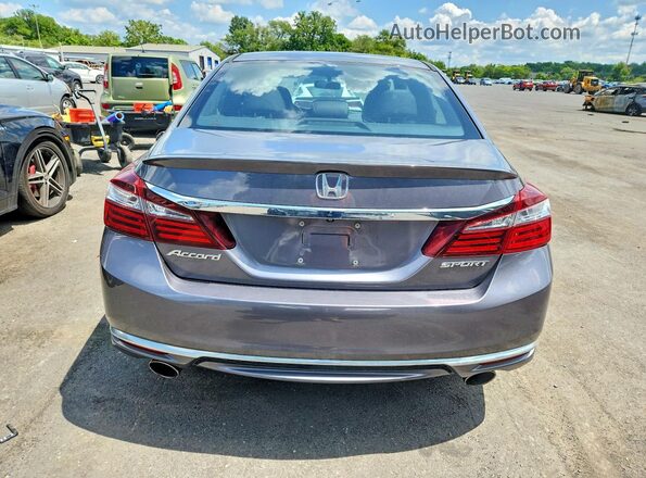 1HGCR2F51HA237704 2017 HONDA ACCORD Gray უკანა ხედი