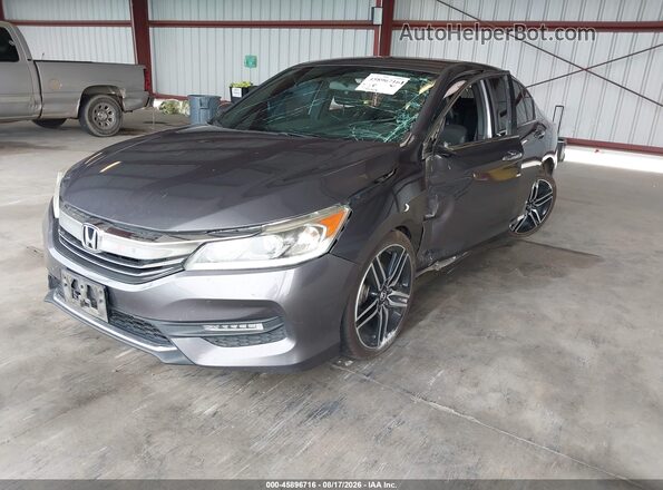 1HGCR2F51HA295487 2017 HONDA ACCORD Gray Առջևի ձախ երեք քառորդ տեսարան