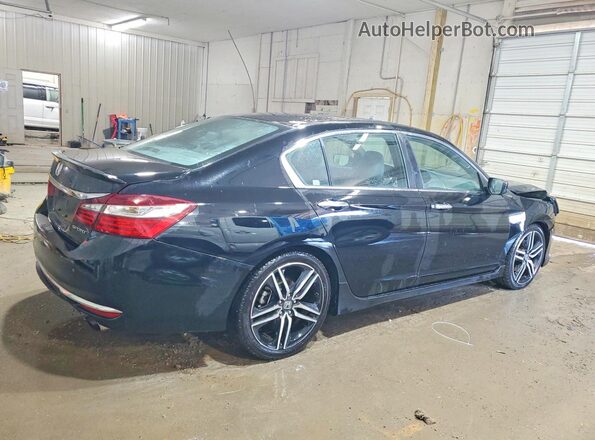 1HGCR2F52GA066847 2016 HONDA ACCORD Черный Задняя правая четверть