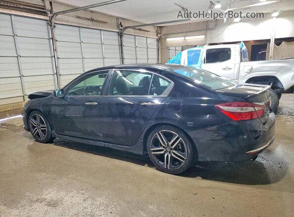 1HGCR2F52GA066847 2016 HONDA ACCORD Черный Задняя левая четверть