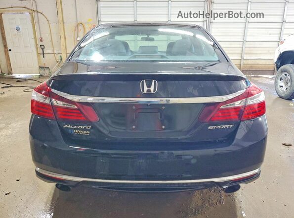 1HGCR2F52GA066847 2016 HONDA ACCORD Черный Вид сзади