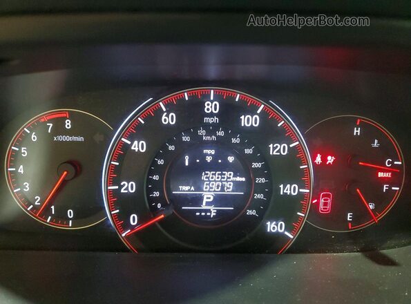 1HGCR2F52GA066847 2016 HONDA ACCORD Черный Вид щитка приборов