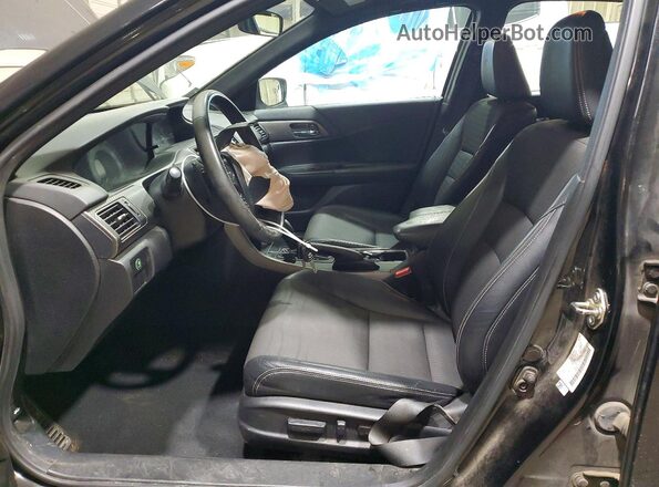 1HGCR2F52GA066847 2016 HONDA ACCORD Черный Вид салона спереди