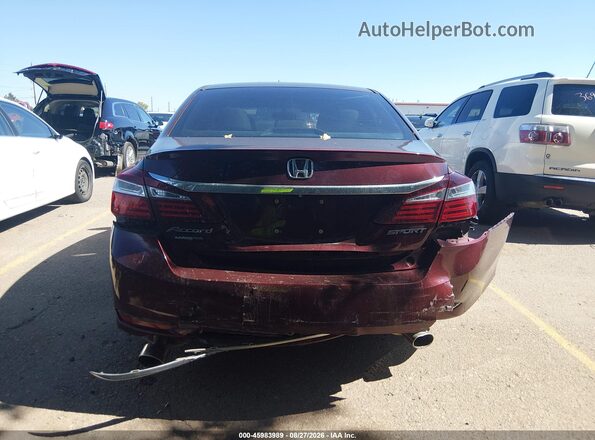 1HGCR2F52GA105291 2016 HONDA ACCORD Maroon 