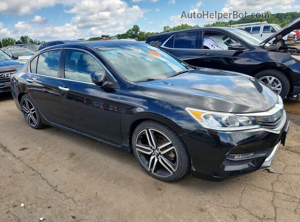 1HGCR2F52GA162476 2016 HONDA ACCORD Black Przód prawy