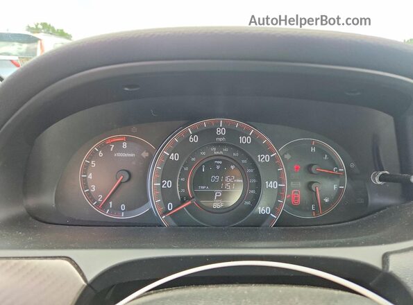 1HGCR2F52GA162476 2016 HONDA ACCORD Black Widok zestawu wskaźników