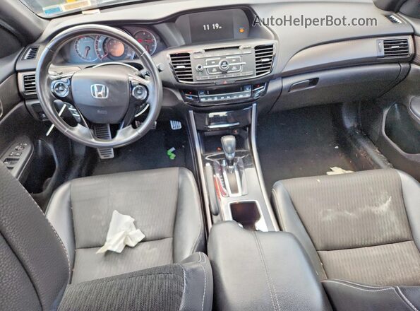 1HGCR2F52GA162476 2016 HONDA ACCORD Black Widok deski rozdzielczej