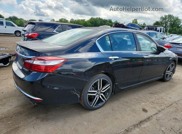 1HGCR2F52GA162476 2016 HONDA ACCORD Black Tył prawy