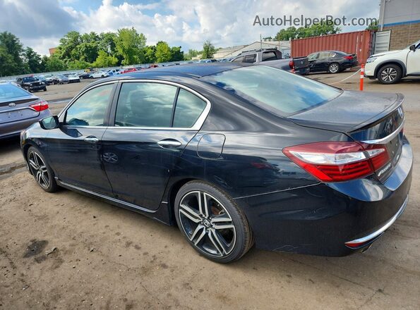 1HGCR2F52GA162476 2016 HONDA ACCORD Black Tył lewy