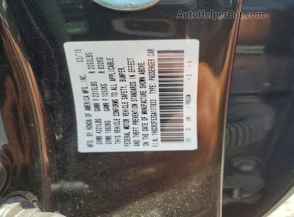 1HGCR2F52GA177933 2016 HONDA ACCORD Brown Vista del compartimento del motor