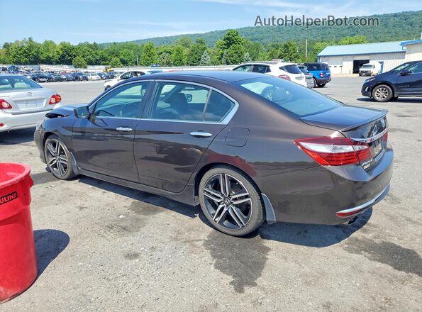 1HGCR2F52GA177933 2016 HONDA ACCORD Brown Trasero izquierdo