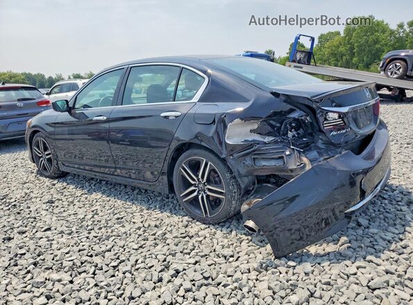 1HGCR2F52GA229030 2016 HONDA ACCORD Черный Задняя левая четверть