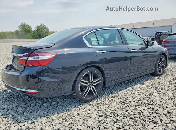 1HGCR2F52GA229030 2016 HONDA ACCORD Черный Задняя правая четверть
