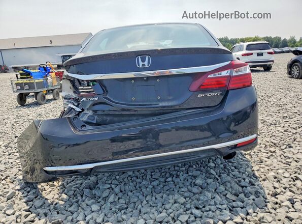 1HGCR2F52GA229030 2016 HONDA ACCORD Черный Вид сзади