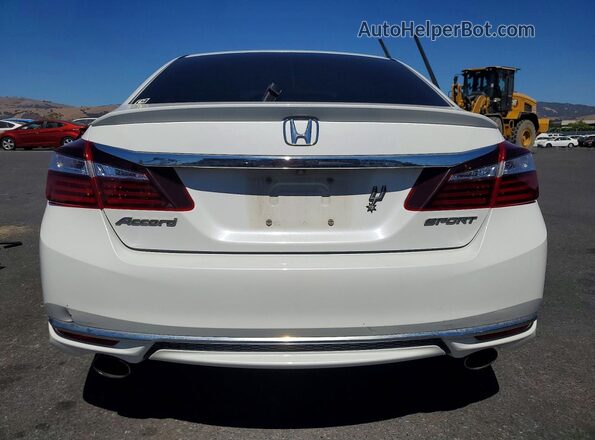 1HGCR2F52HA071452 2017 HONDA ACCORD White Вид ззаду