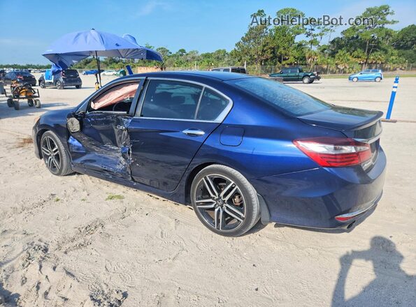1HGCR2F52HA088879 2017 HONDA ACCORD Blue Tył lewy