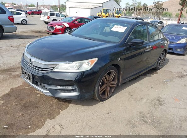 1HGCR2F52HA107432 2017 HONDA ACCORD Black Front left