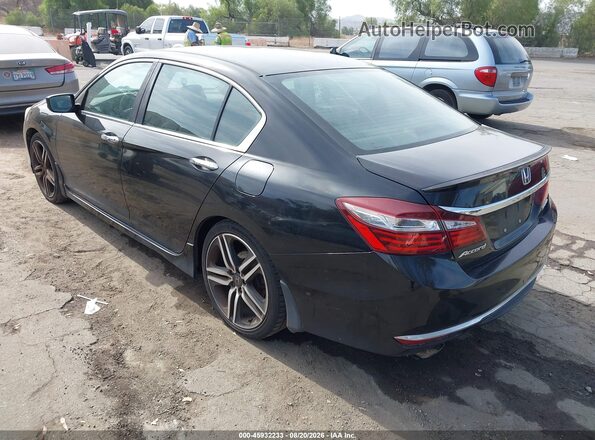 1HGCR2F52HA107432 2017 HONDA ACCORD Black Rear left