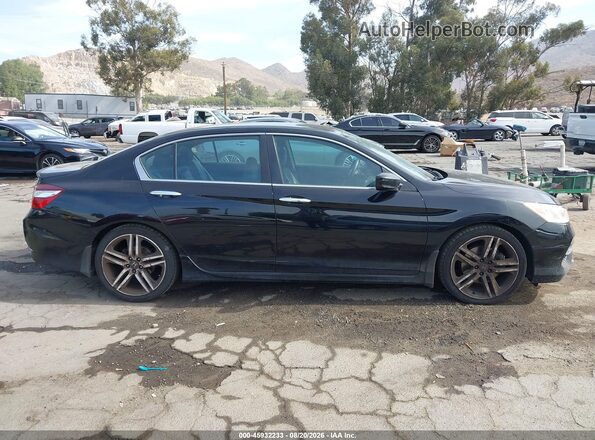 1HGCR2F52HA107432 2017 HONDA ACCORD Black Rear interior view