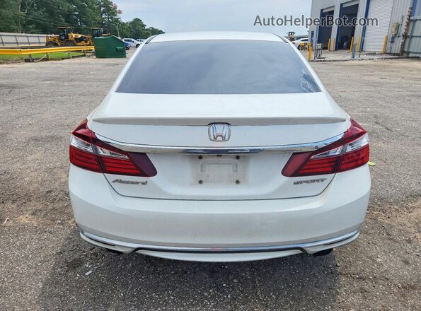1HGCR2F52HA130712 2017 HONDA ACCORD White Rear view