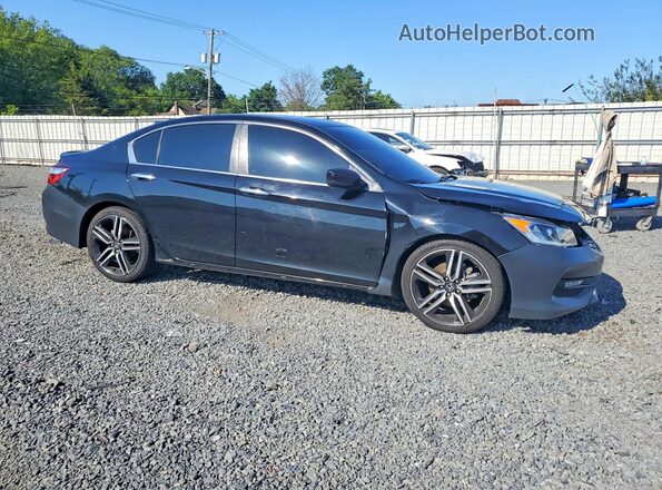 1HGCR2F52HA296874 2017 HONDA ACCORD Black Передня права чверть