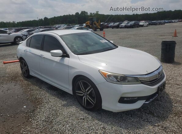 1HGCR2F53GA083172 2016 HONDA ACCORD Белый Передняя правая четверть