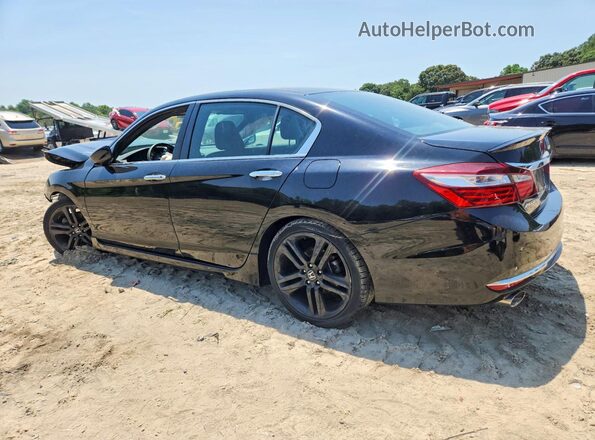 1HGCR2F53GA165192 2016 HONDA ACCORD Черный Задняя левая четверть