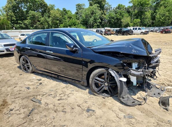 1HGCR2F53GA165192 2016 HONDA ACCORD Черный Передняя правая четверть