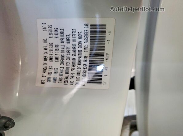 1HGCR2F53GA189346 2016 HONDA ACCORD Белый Вид подкапотного пространства