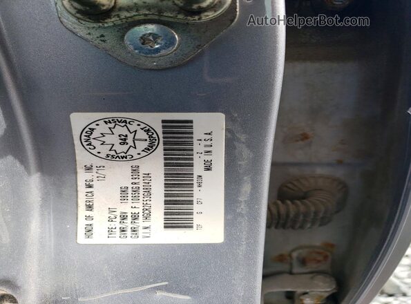 1HGCR2F53GA804204 2016 HONDA ACCORD Silver Вид наклейки з VIN-кодом