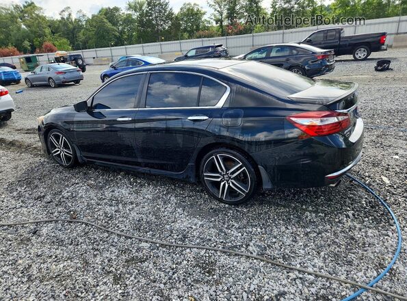 1HGCR2F53HA159880 2017 HONDA ACCORD Черный Задняя левая четверть