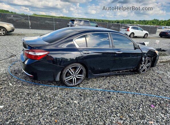 1HGCR2F53HA159880 2017 HONDA ACCORD Черный Задняя правая четверть